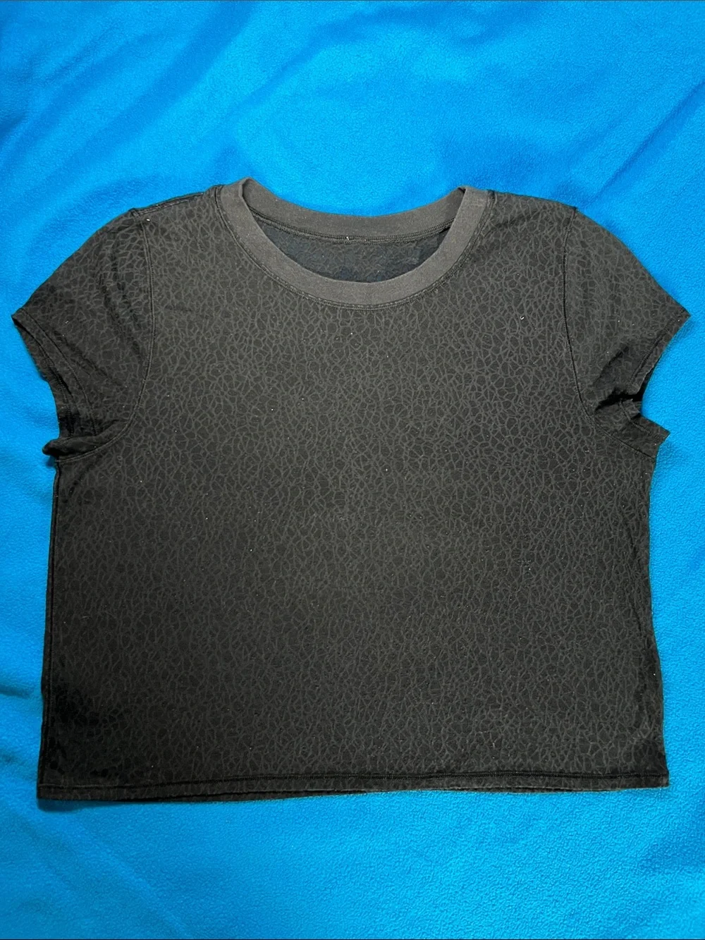 Lululemon Cates Camo Veil Baby Tee S GUC